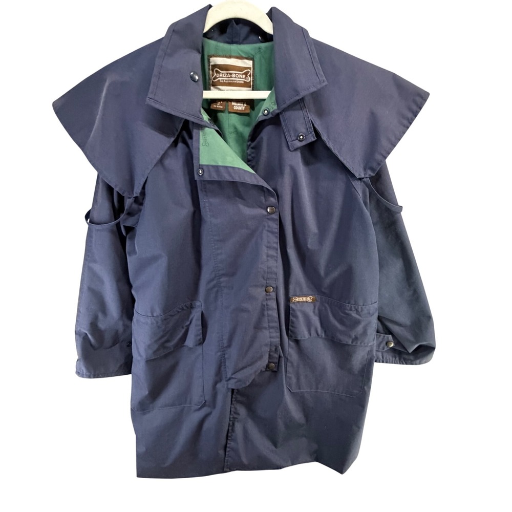 Vintage Driza-Bone Australia Mens Medium Blue Outback Riding Coat Jacket Utility